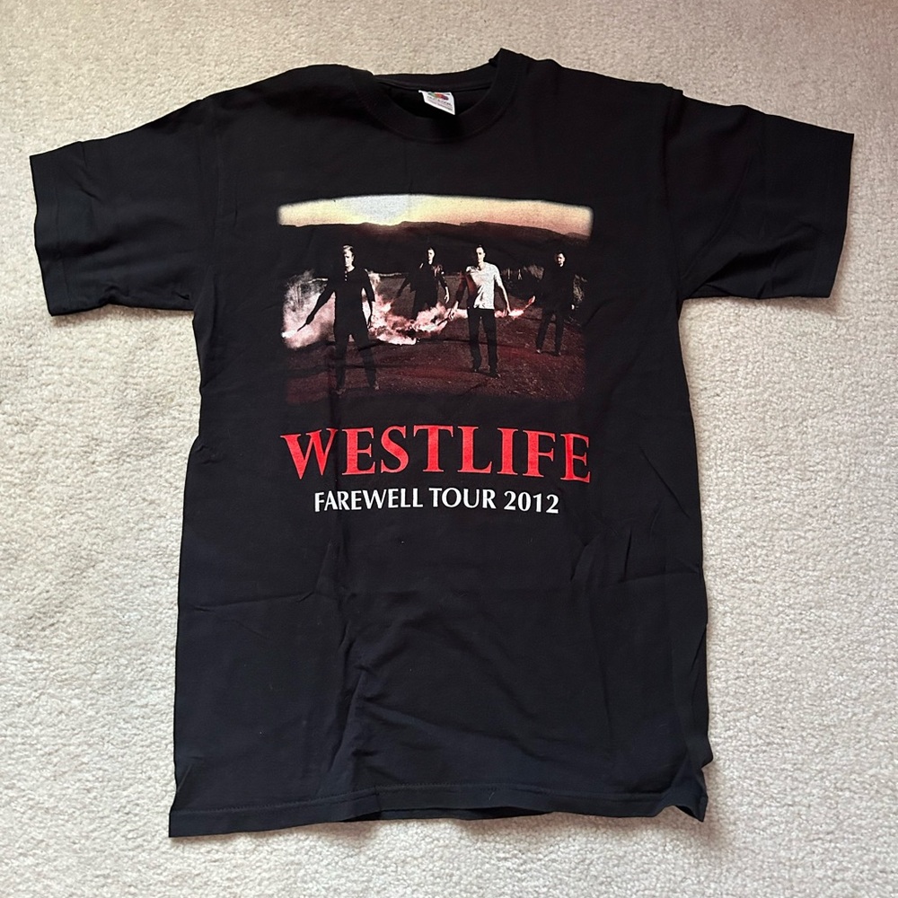 Westlife farewell tour croke park 2012 t shirt size men small black double sided